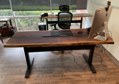 Walnut standing desk