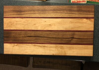 Walnut, Purple Heart, and Maple cutting board